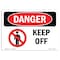 Signmission Safety Sign, OSHA Danger, 7" Height, Keep Off, Landscape, D-L-1396 OS-DS-D-710-L-1396 - alternate 1